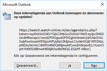 Toevoegen en abonneren internetagenda