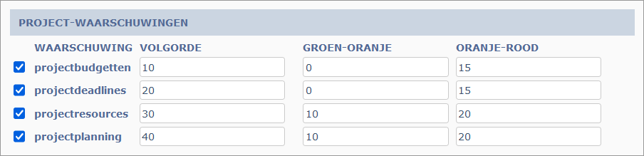 Systeeminstellingen