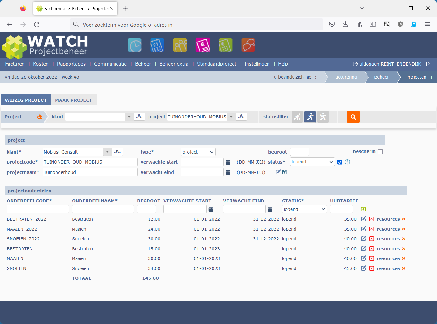 project na de periodebescherming indexatie