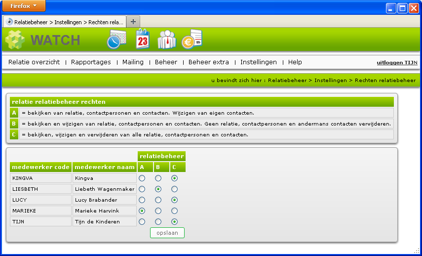 relatiebeheer rechten