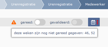 ongevalideerde weken waarschuwing