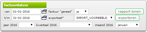 exporteren van verkoopfacturen